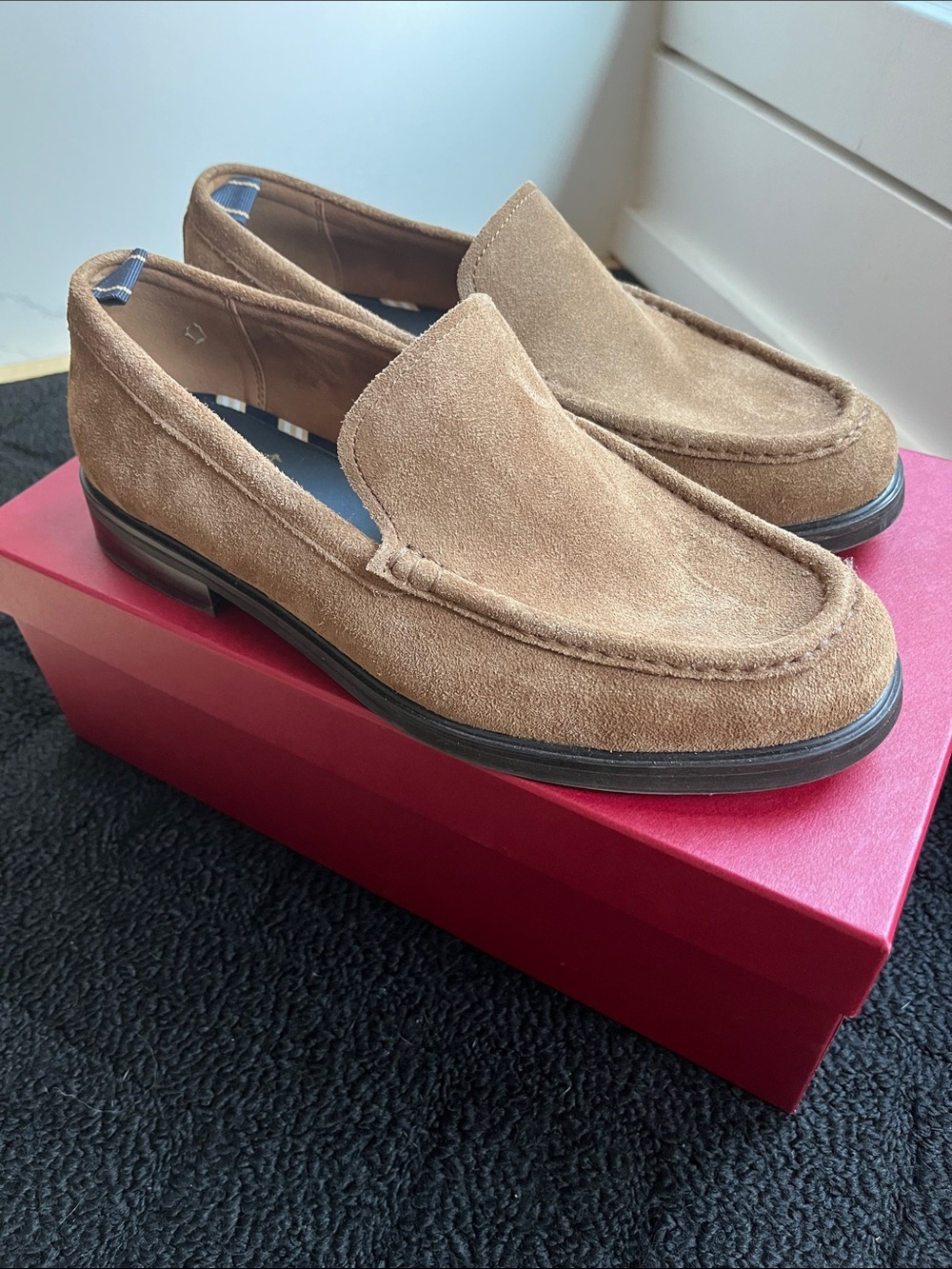 Brooks Brothers Suede Loafers in Light Brown